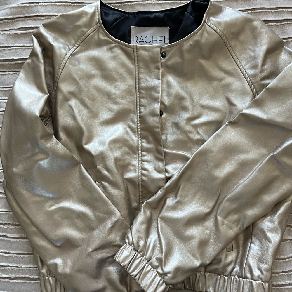 RACHEL Rachel Roy Women's Metallic Bomber Jacket